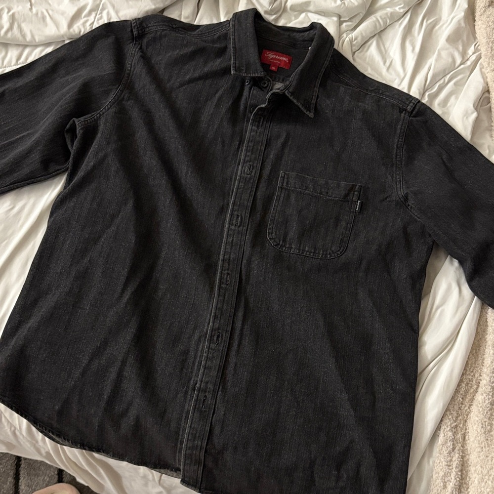 Supreme black denim shirt